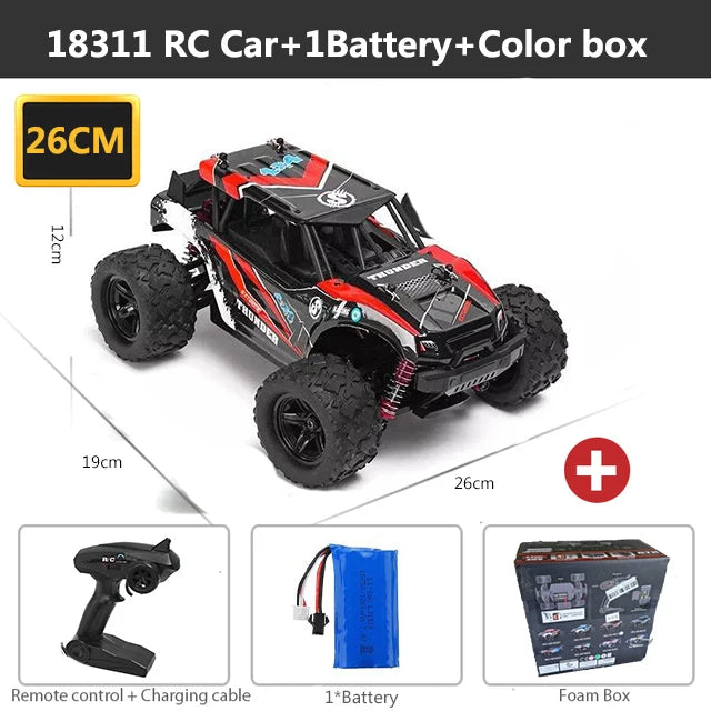 1:18 Scale RC Car 2.4G 4WD 40+MPH High Speed Fast Remote Controlled Car HS 18311 18321 18302 RC Truck Christmas Toys Boy Gifts
