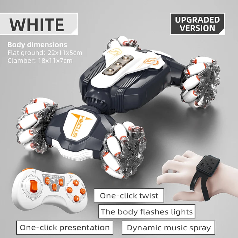 2.4G RC Stunt Car Watch Hand Gestures 360° Rotating Off-road Climbing Remote Control Car Toy For Kids Gift